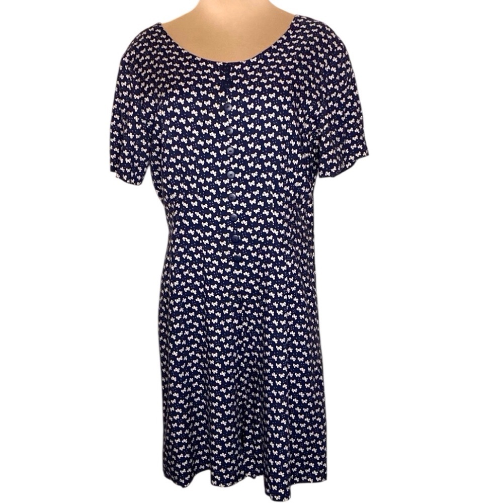 Alix Taylor | Vintage Navy & White Bow Print Romper 14